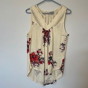 Lucky Brand Crochet Sleeveless Top, Size M